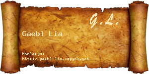 Gaebl Lia névjegykártya